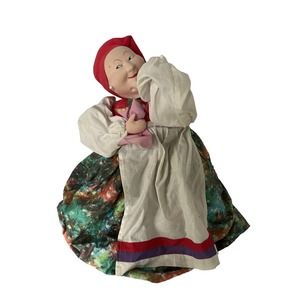 Vintage Russian Lady Babushka Cloth TEA COZY Cosy Doll Quilted - RARE